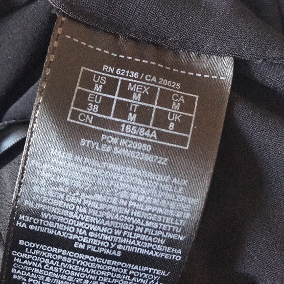 Marciano Black Front Cross Crop Top High Neck Size Medium - Picture 10 of 11